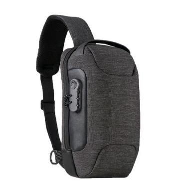Imagem de Mochila Transversal Reforçada com Entrada USB Sistema Anti Furto - BEL