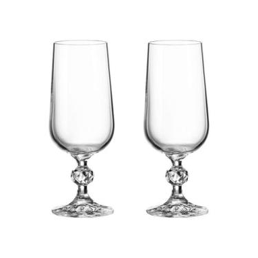 Imagem de Taça de Cristal Bohemia Para Champanhe 180 ml Claudia 2 Peças - Bohemi