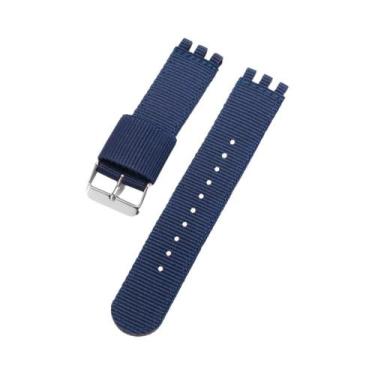 Imagem de Pulseira De Relógio Esportiva Em Lona De Nylon Verde E Preta 17mm 19mm