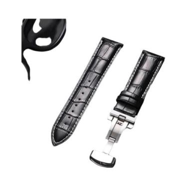 Imagem de Pulseira De Relógio Unissex Em Couro Legítimo De Bezerro, Faixas De Su