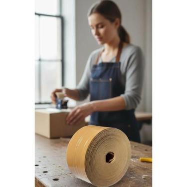 Imagem de Fita gomada reforçada kraft 80mm fechamento seguro - Congratulations S