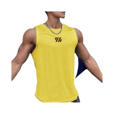 Imagem de Camiseta Sem Mangas Masculina Em Malha Para Academia, Top De Alta Qual