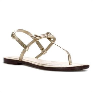 Imagem de Sandália Rasteira Anacapri Slim Nó Dourado - Feminino-Feminino