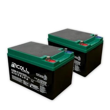 Imagem de kit Com 2 Baterias Nicoll 12V 16AH Ciclo Profundo Bicicleta eletrica S