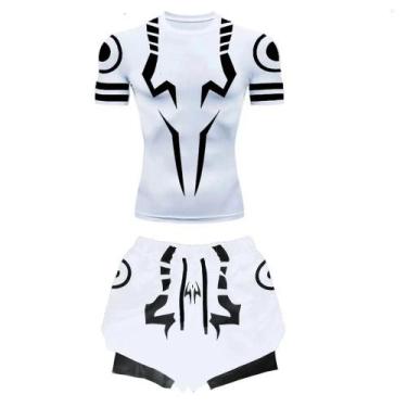 Imagem de Conjunto de Fitness Jujutsu Kaisen Masculino - Camisa 3D de Secagem Rá