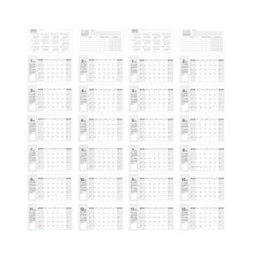 Imagem de Calendário De Mesa Transparente À Prova d'Água Em PVC 2025-2026 Com Bl