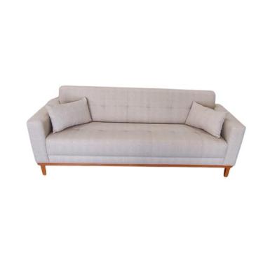 Imagem de Sofá Gianni Tecido Acquablock Impermeável Pé Base Madeira 200cm - 4R E
