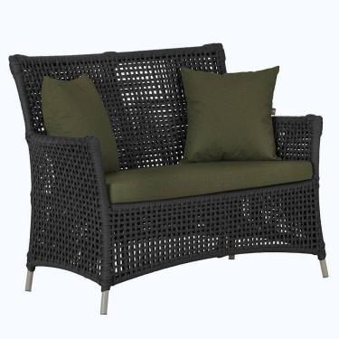 Imagem de 1 Sofá área Externa Igapó Alumínio Fendi Corda Náutica E13 Preto