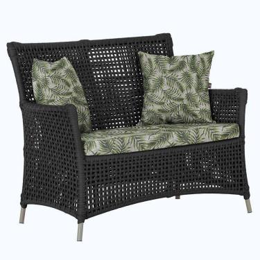 Imagem de 1 Sofá área Externa Igapó Alumínio Fendi Corda Náutica E5 Preto