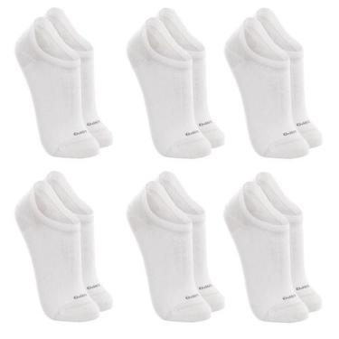 Imagem de Kit Com 6 Pares de Meias Algodão Sapatilha Esportiva Lupo, Branco, 41-