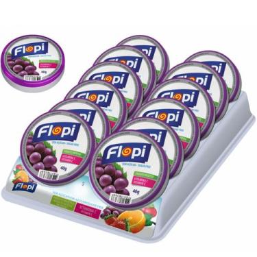 Imagem de Bala Flopito S/Acucar Uva 12 Unidades De 40G