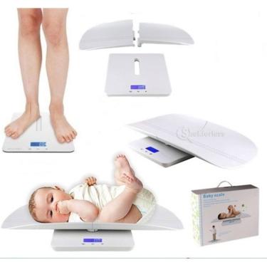 Imagem de Balança Digital para Bebês CGK Store 2 em 1 Lc para Uso Pediátrico e Infantil com Alta...