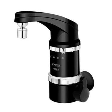 Imagem de Torneira Elétrica Fame Elegance para Parede 4800W, Preta - 110 Volts