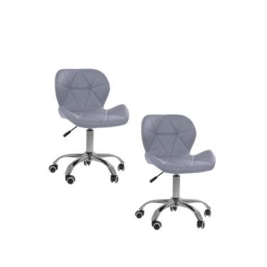Imagem de Cadeira Office Eiffel Slim Oficial Giratória - Oficial Webshop, Cinza,