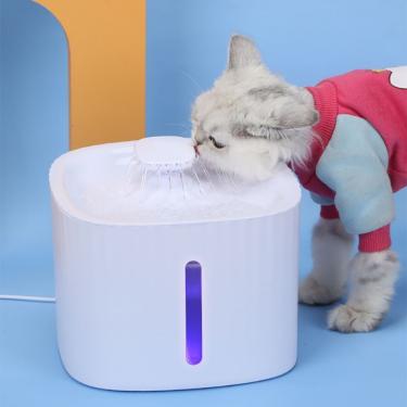 Imagem de Bebedouro Fonte para Pet OEM Automático Elevado para Cachorro e Gato em Plástico Branco 3L 1 Unidade