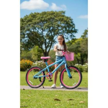Imagem de Bicicleta Aro 20 Azul Champanhe  Diversão e Saúde! - Congratulations S