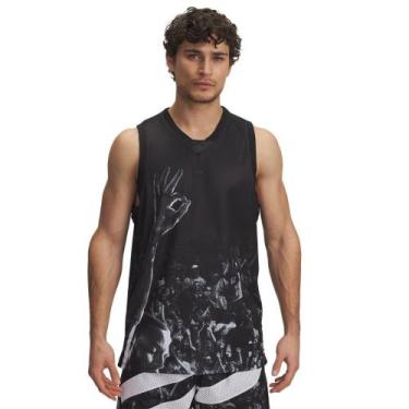 Imagem de Regata Under Armour Curry Signature Masculina, Preto, GG
