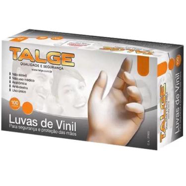 Imagem de Luvas descartáveis Talge Vinil sem pó cor transparente 100 unidades, G