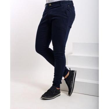 Imagem de calça masculina esporte com elastano - Diversas, Azul marinho, 38