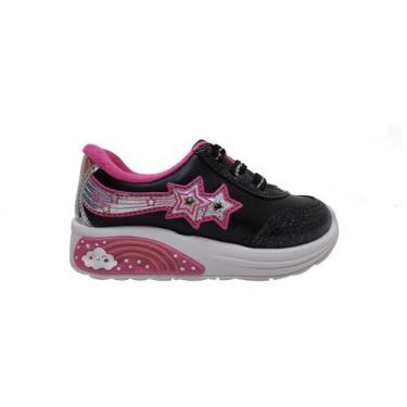 Imagem de Tênis Estiloso Infantil Menina Molekinha 2731307, Preto, 25