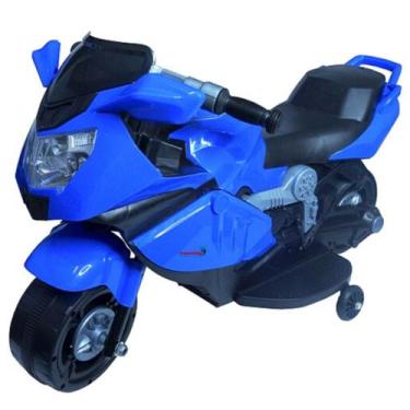 Imagem de Mini Moto Elétrica Infantil 6v Azul Importway com Luzes e Som Diversão