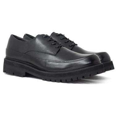 Imagem de Sapato Social Masculino VR Collezioni Parker Couro, Preto, 40