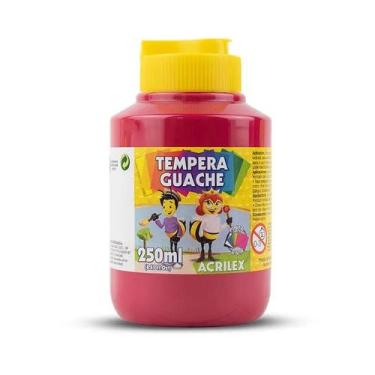 Imagem de Tinta Têmpera Guache Acrilex 250ml  Alta Cobertura e Cores Vivas -, Ro