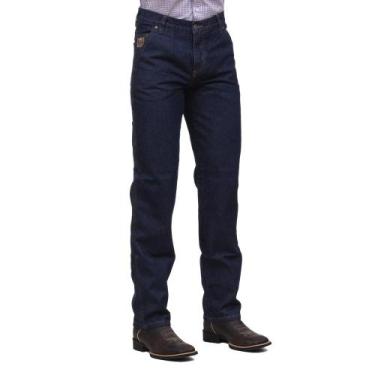 Imagem de Calça Jeans Carpinteira Masculina 100% Algodão Azul Escuro Os Vaqueiro