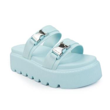 Imagem de Tamanco Flatform Petite Jolie Pulse Azul Claro - PETIT JOLIE, Azul, 36