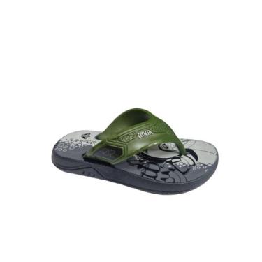 Imagem de Chinelo Infantil Masculino Danper 502, Verde cinza, 31/32