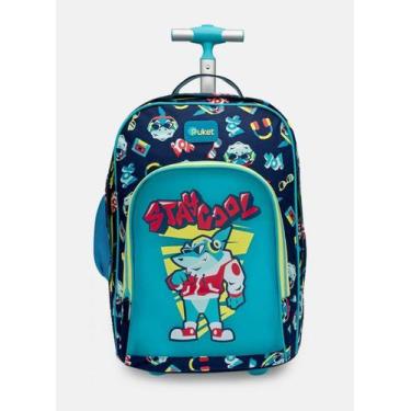 Imagem de Mochila com Rodinha Menino Tubarão Hip Hop Puket