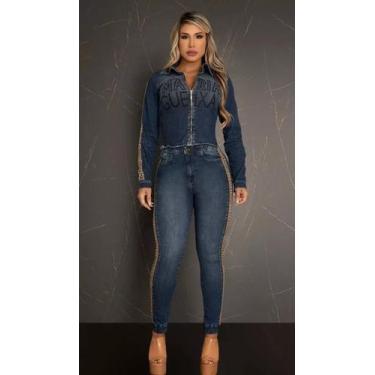 Imagem de Jaqueta jeans máxi logo maria gueixa - MARIA GUEIXA , M