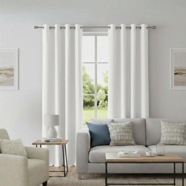 Imagem de Cortina Blackout Linho Dupla Face Vedação 100% Poliéster 300x230cm Bra
