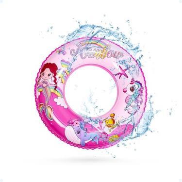 Imagem de Boia Piscina Redonda 48cm Infantil Piscina Inflável Pequena - Luatek, 