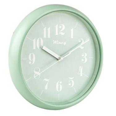 Imagem de Relógio de Parede 25cm Candy Colors Silencioso Cor:Verde - Casa Nuvem,