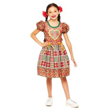 Imagem de Vestido Infantil Festa Junina Quadrilha Menina Caipirinha Chica - SUPE