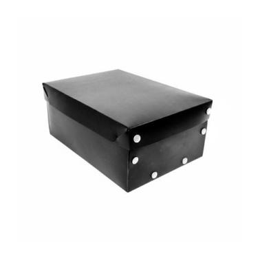 Imagem de Caixa Organizadora Black Para Sapatos 270 X 370 X 150 Mm - Ideal Pack,