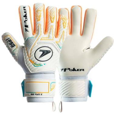 Imagem de Luva Poker Goleiro Profissional Hug Flex 5 Branco, 9