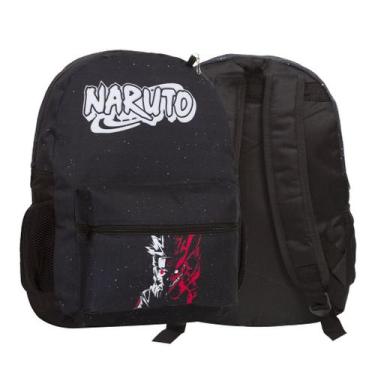 Imagem de Bolsa Mochila Infantil Preta Naruto Criança Passeio Viagem - TOYS 2U