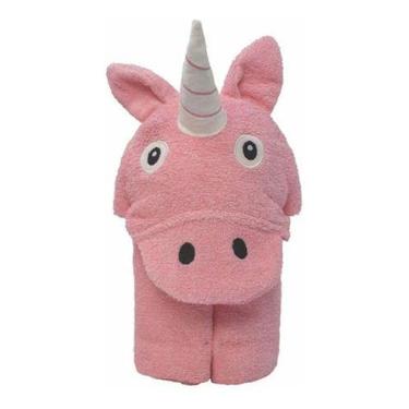 Imagem de Toalha Banho Atoalha Baby Funny Unicórnio Capuz Camesa 75x75 - anjo da