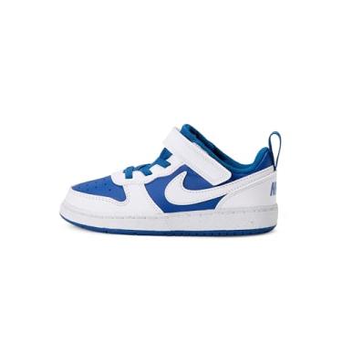 Imagem de Nike Tênis infantil unissex Court Borough Low Recraft, Azul quadrado/branco-branco, 4 Big Kid