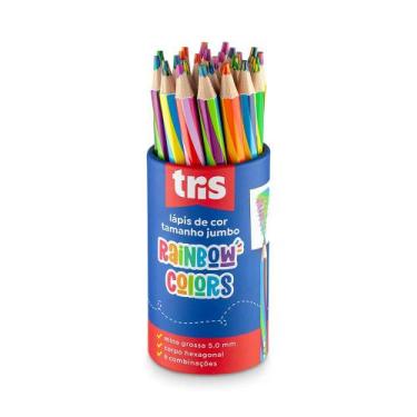 Imagem de Lápis de Cor Jumbo Rainbow Colors Tris - 6 Cores, Laranja
