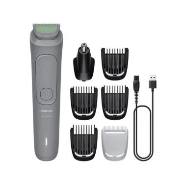 Imagem de Aparador de Pelos Philips MG3911-15 Multigroom 7 em 1 Lâmina Aço Inoxidável sem Fio Cinza Bivolt