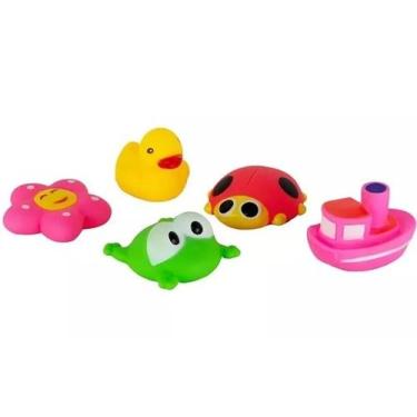 Imagem de Brinquedo Mordedor Bichinhos Banho Banheira Vinil Infantil - Etitoys