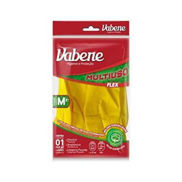 Imagem de Luva Latex Multiuso Leve M Amarela - VABENE