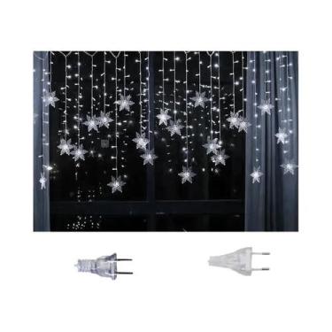 Imagem de Luzes De Natal LED À Prova d'Água De 3,2M Com Flocos De Neve, Luzes De