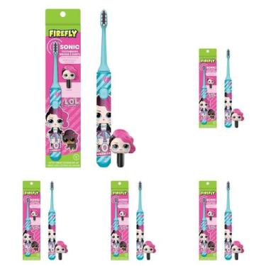 Imagem de Escova de Dentes FIREFLY L.O.L. Surprise Sonic Macia Pacote com 5
