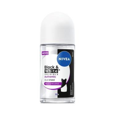 Imagem de Desodorante Nivea Rollon Black & White Invisible Authentic 50ml