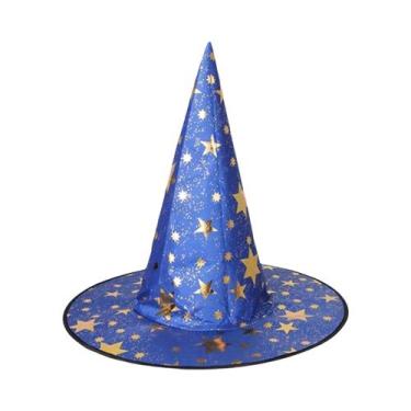 Imagem de Chapéu De Halloween Para Crianças E Adultos, Bruxa, Mago, Pentagrama, 