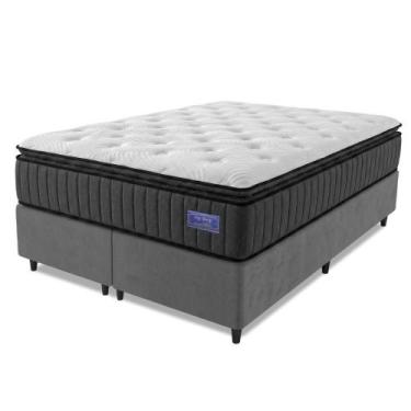 Imagem de Cama Box Queen Colchão Ortopédico Titã Molas Ensacadas Pillow Top 158x